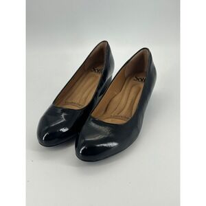 Söfft Black Patent Leather Low Heel Pumps Women's Size 8.5M Comfort Dress Shoes‎